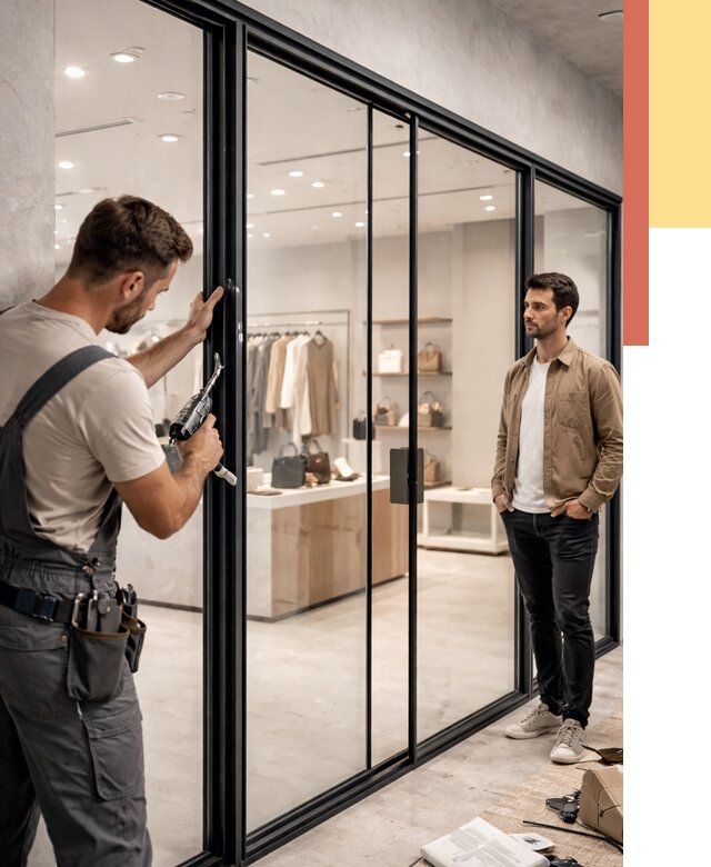 Стеклянные перегородки для магазинов в дзержинском от 8392 руб. под ключ | ОТДЕЛОЧНИК-Дзж