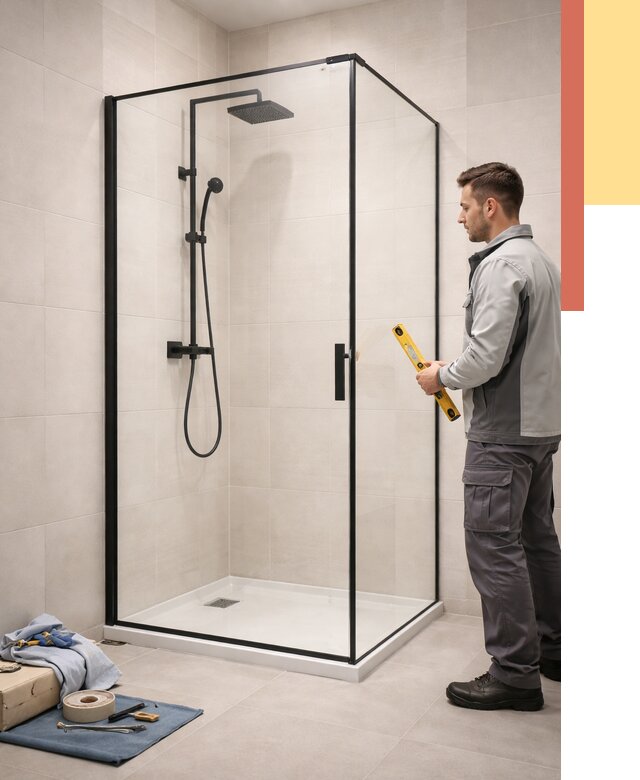 Стеклянные перегородки для душа в дзержинском от 12793 руб. | Монтаж под ключ — ОТДЕЛОЧНИК-Дзж