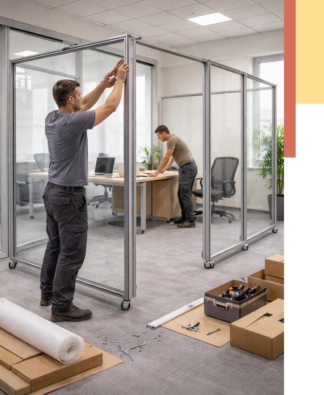 Мобильные офисные перегородки в дзержинском от 12793 руб. — установка под ключ | ОТДЕЛОЧНИК-Дзж