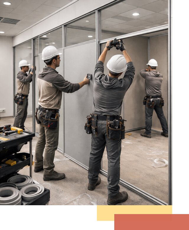 Мобильные офисные перегородки под ключ в дзержинском