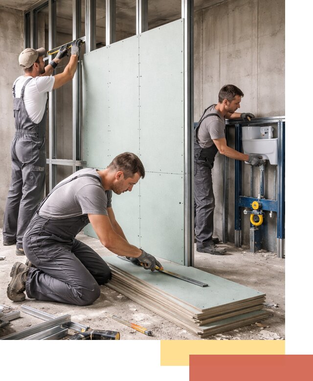 Монтаж и ремонт сантехнических перегородок в дзержинском