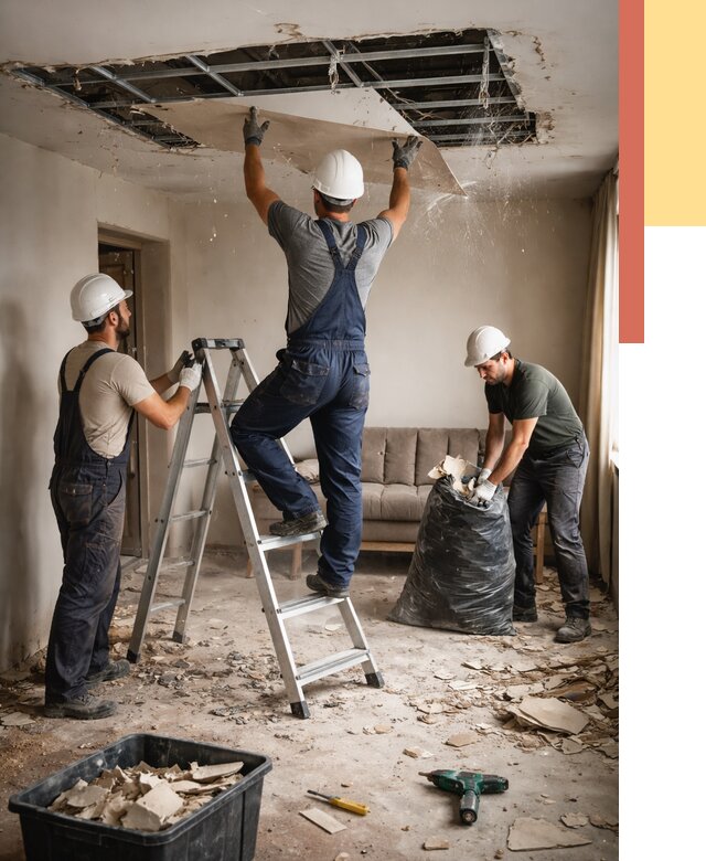 Демонтаж гипсокартонного потолка в дзержинском от 430 руб. за м2 — ОТДЕЛОЧНИК-Дзж