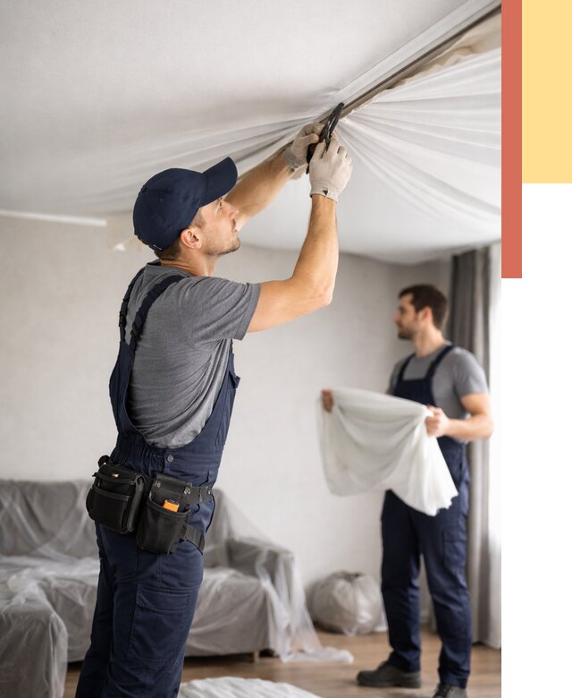 Демонтаж натяжного потолка в дзержинском от 4605 руб. — снятие и разбор под ключ | ОТДЕЛОЧНИК-Дзж