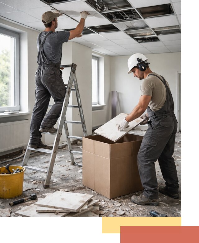 Демонтаж потолочной плитки в дзержинском быстро и аккуратно