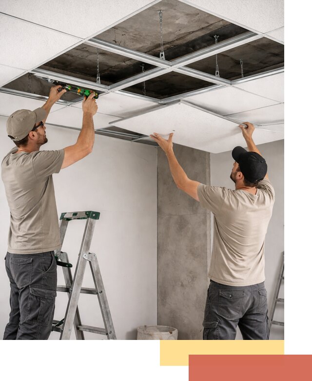 Монтаж потолка Армстронг под ключ в дзержинском