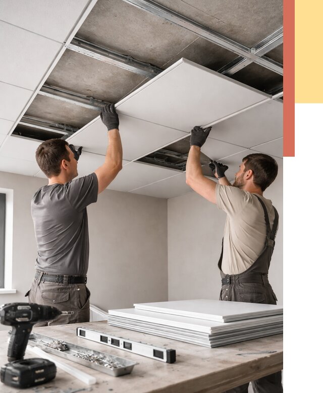 Монтаж кассетного потолка в дзержинском от 4605 руб/м2 — установка и сборка | ОТДЕЛОЧНИК-Дзж