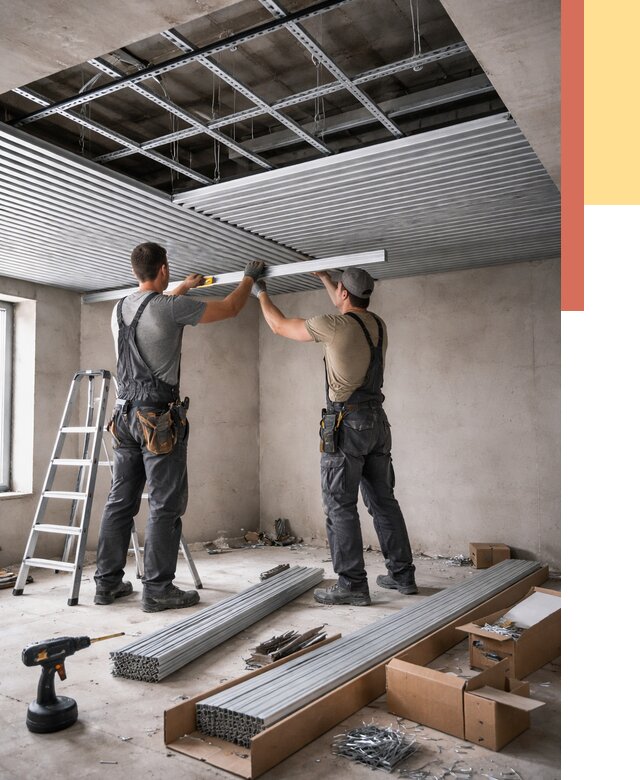 Монтаж реечного потолка в дзержинском от 4605 руб. под ключ | ОТДЕЛОЧНИК-Дзж