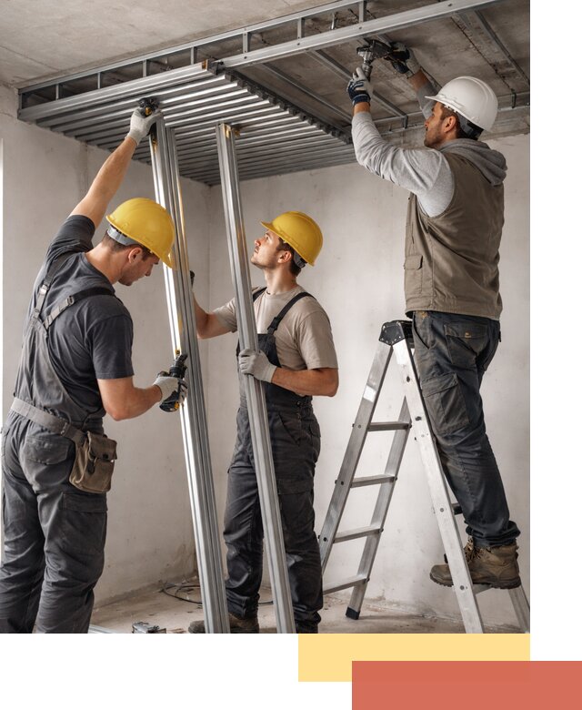 Монтаж реечного потолка под ключ в дзержинском