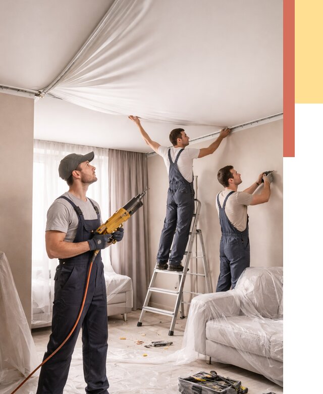 Установка натяжного потолка в дзержинском от 4605 руб. | Быстро и недорого — ОТДЕЛОЧНИК-Дзж