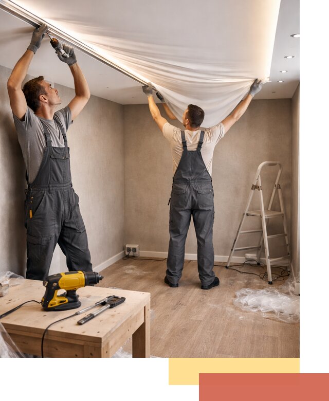 Монтаж натяжного потолка с подсветкой в дзержинском цена и сроки