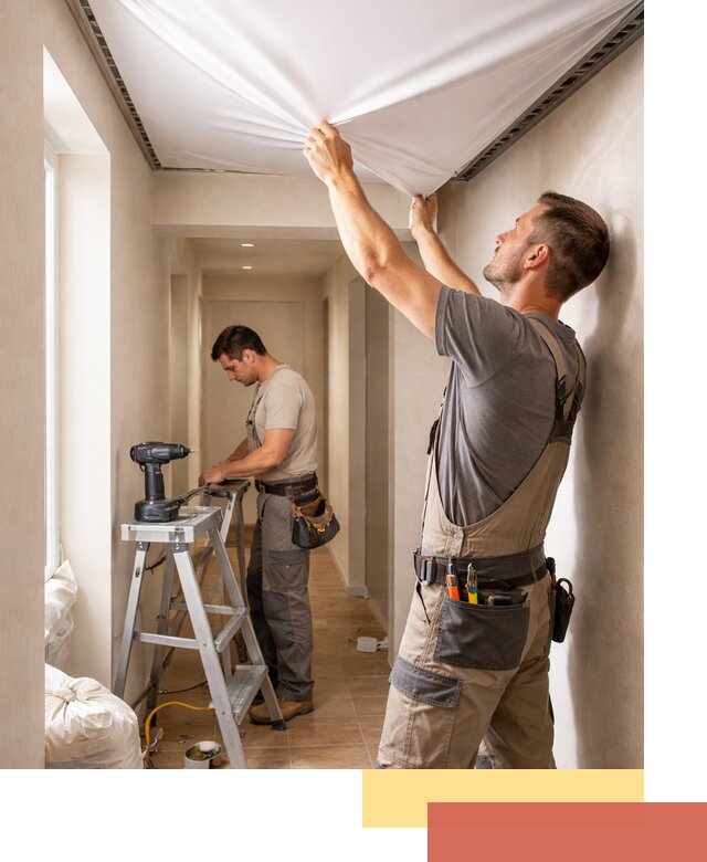 Монтаж натяжного потолка в прихожей в дзержинском