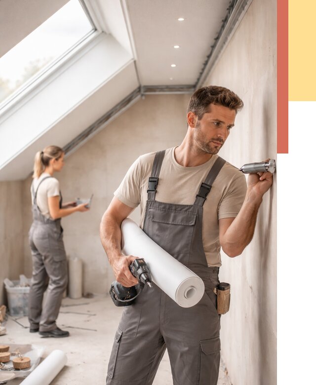 Монтаж натяжного потолка на мансарде в дзержинском от 3582 руб. | ОТДЕЛОЧНИК-Дзж