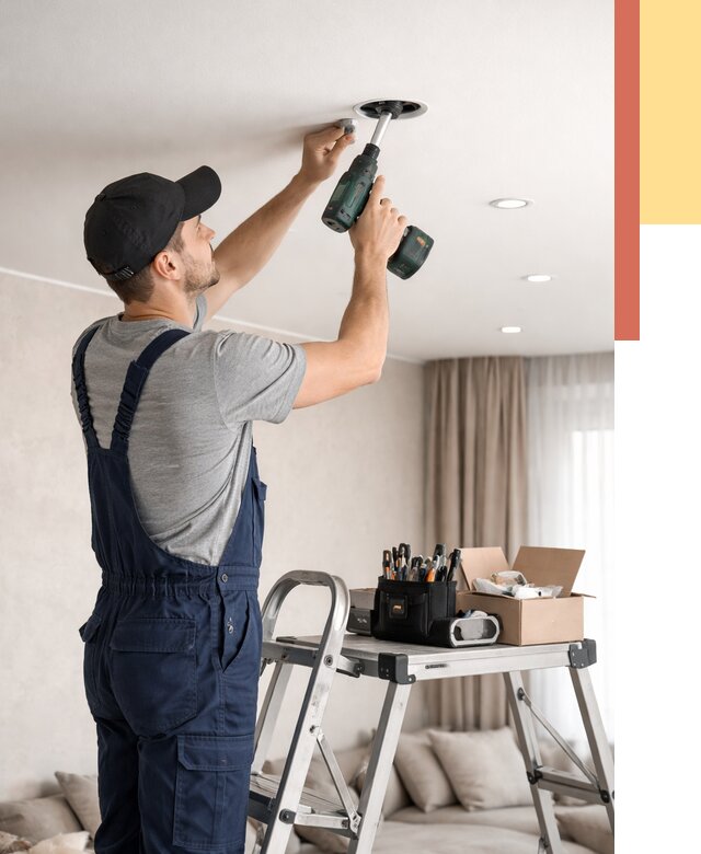 Установка и монтаж точечных светильников в натяжной потолок в дзержинском от 1842 руб. | ОТДЕЛОЧНИК-Дзж