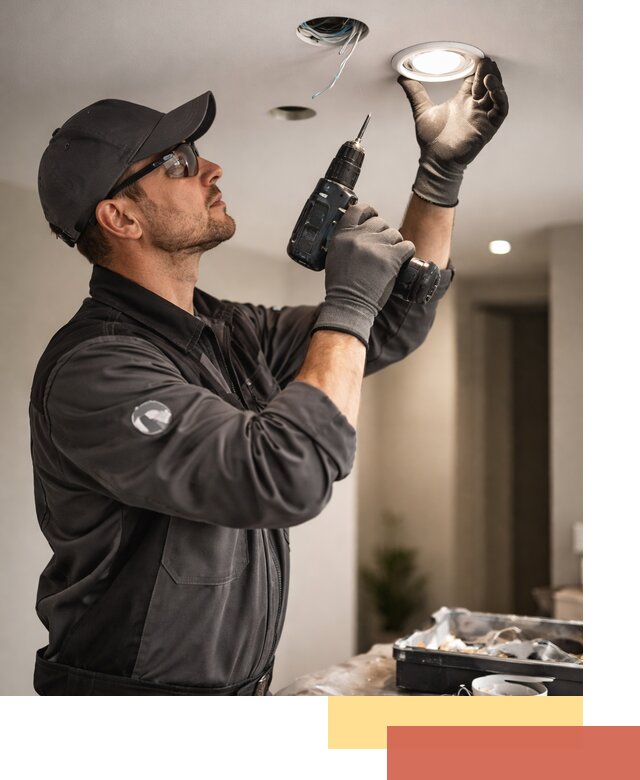 Установка точечных светильников в натяжной потолок в дзержинском