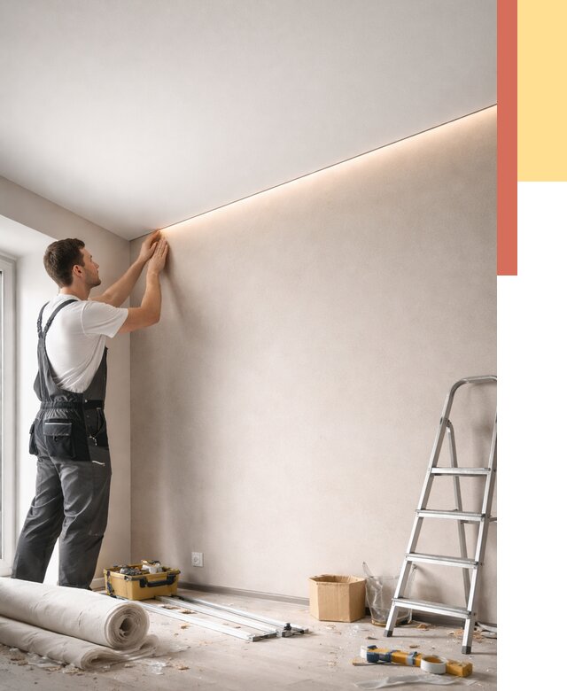 Теневые натяжные потолки в дзержинском от 8392 руб. под ключ | ОТДЕЛОЧНИК-Дзж