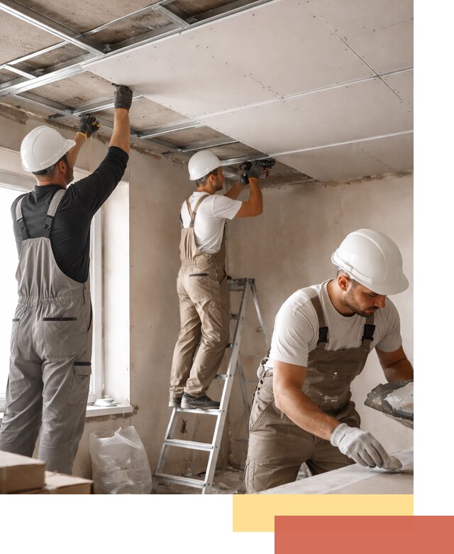 Одноуровневый потолок из гипсокартона в дзержинском — монтаж и отделка