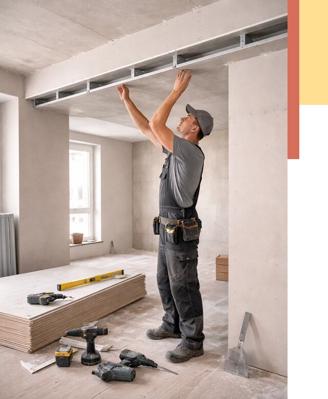 Потолок из гипсокартона с нишей в дзержинском от 1279 руб. под ключ | ОТДЕЛОЧНИК-Дзж