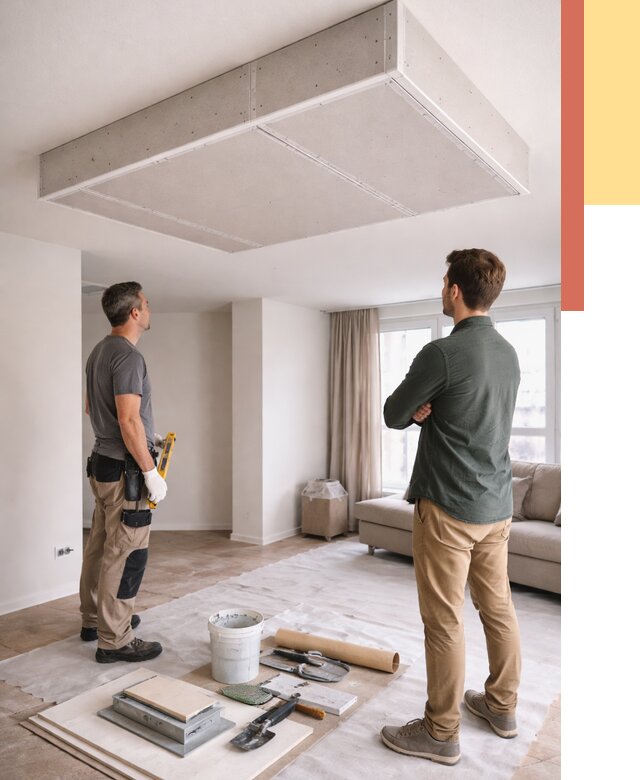 Короб на потолке из гипсокартона в дзержинском от 2251 руб. — монтаж и услуги под ключ | ОТДЕЛОЧНИК-Дзж