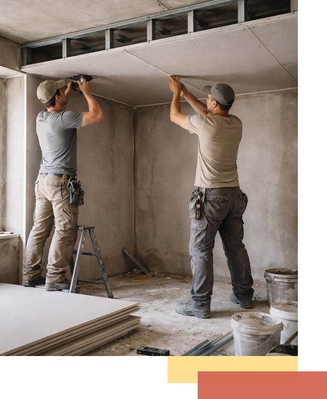 Короб из гипсокартона на потолке под ключ в дзержинском