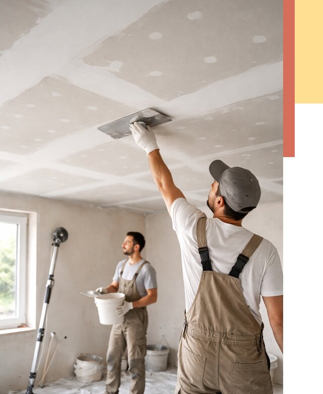 Шпаклевка потолка из гипсокартона в дзержинском от 3275 руб./м2 — услуги под ключ | ОТДЕЛОЧНИК-Дзж
