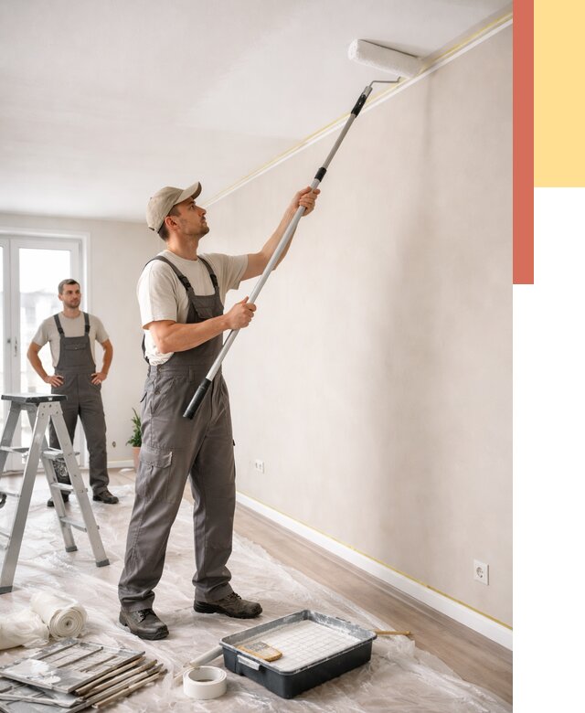 Покраска потолка из гипсокартона в дзержинском от 4605 руб./м2 — услуги под ключ | ОТДЕЛОЧНИК-Дзж