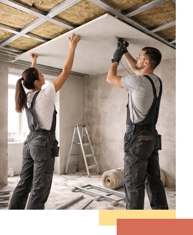 Звукоизоляция потолка из ГКЛ в дзержинском профессионально и надежно