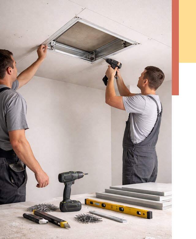 Установка люка в потолок ГКЛ в дзержинском от 2559 руб. под ключ | ОТДЕЛОЧНИК-Дзж