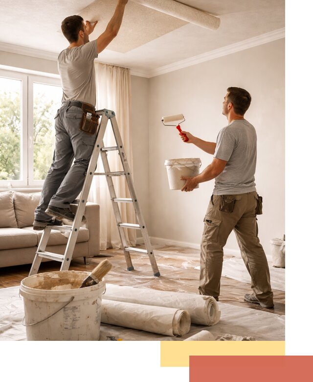 Поклейка обоев на потолок в дзержинском — качественно и быстро