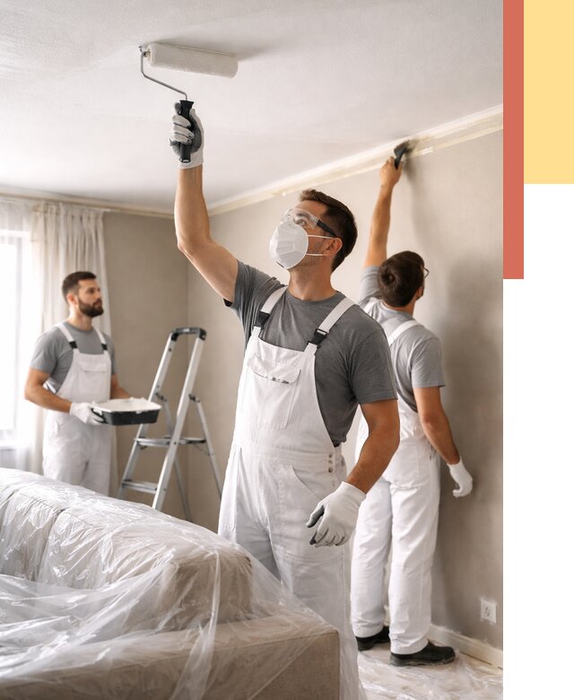 Покраска потолка водоэмельсионной краской в дзержинском от 2251 руб/м² — услуги под ключ | ОТДЕЛОЧНИК-Дзж