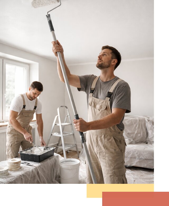 Покраска потолка водоэмульсионной краской в дзержинском