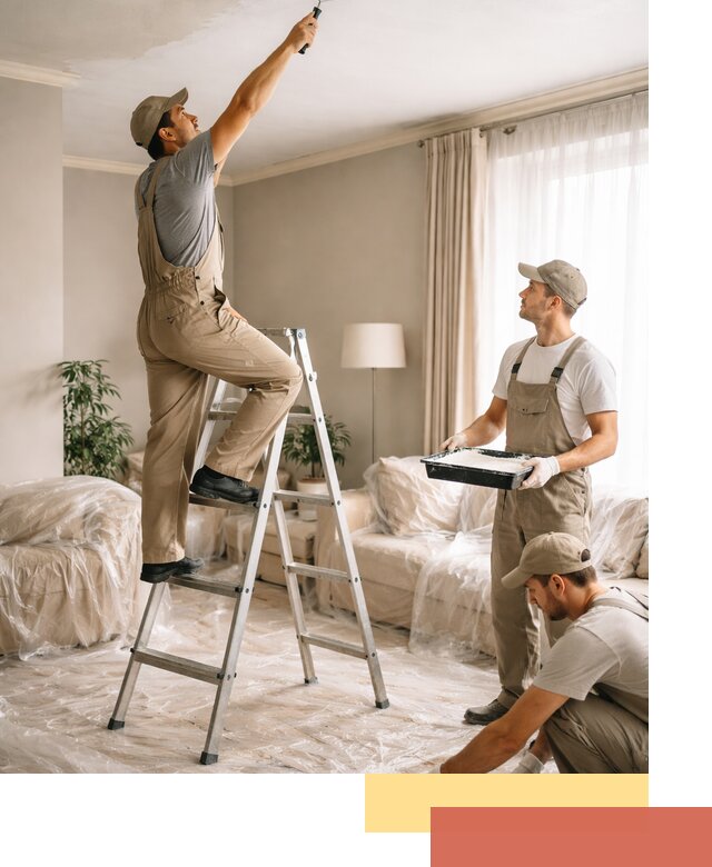 Покраска потолков акриловой краской в дзержинском качественно и быстро