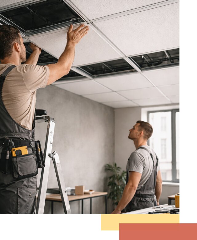 Монтаж потолочной плитки в дзержинском качественно и в срок