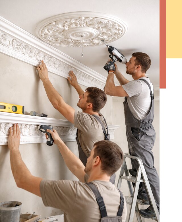 Монтаж лепнины на потолок в дзержинском от 3275 руб. быстро и недорого | ОТДЕЛОЧНИК-Дзж