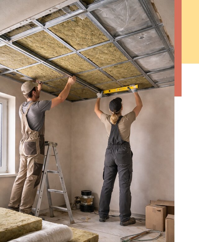 Шумоизоляция потолка в дзержинском от 1279 руб. под ключ — услуги ОТДЕЛОЧНИК-Дзж